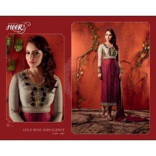 5610 RED AND GREY KIMORA HEER STRAIGHT SALWAR KAMEEZ SUIT